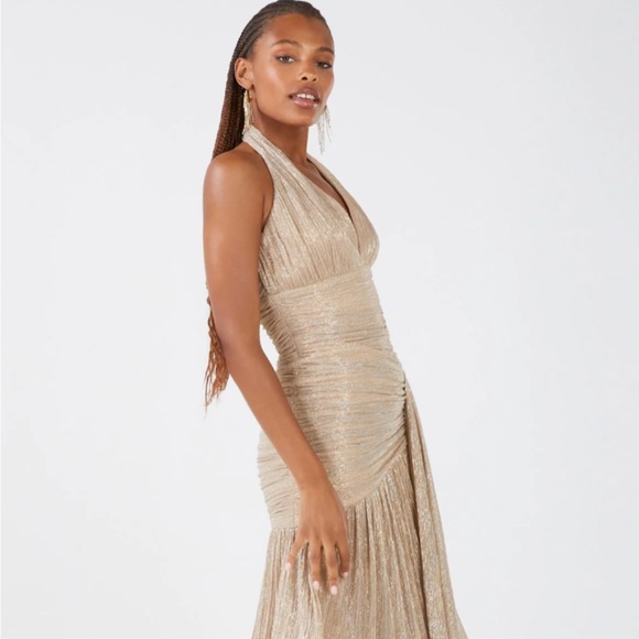 BCBG Metallic Gold Gown XS - Picture 1 of 13